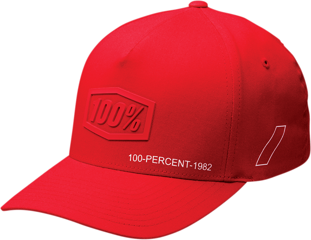 100% Shadow Flexfit? X-Fit Hat - Red - Small/Medium 20092-003-17 - Electrek Moto