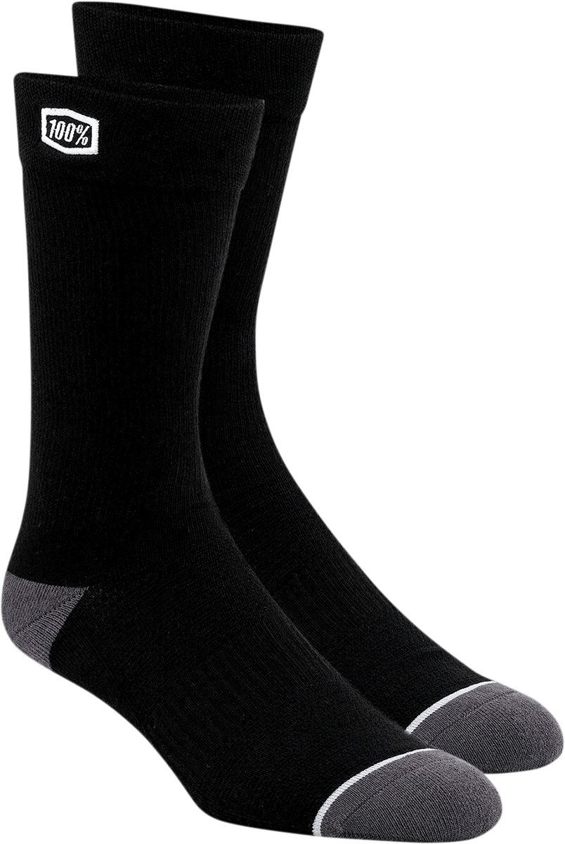 100% Solid Socks - Black - Large/XL 20050-00001 - Electrek Moto
