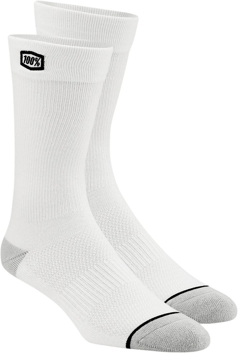 100% Solid Socks - White - Large/XL 20050-00009 - Electrek Moto