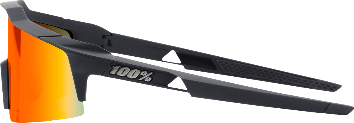 100% Speedcraft SL Sunglasses - Black - Red Mirror 60008-00005 - Electrek Moto