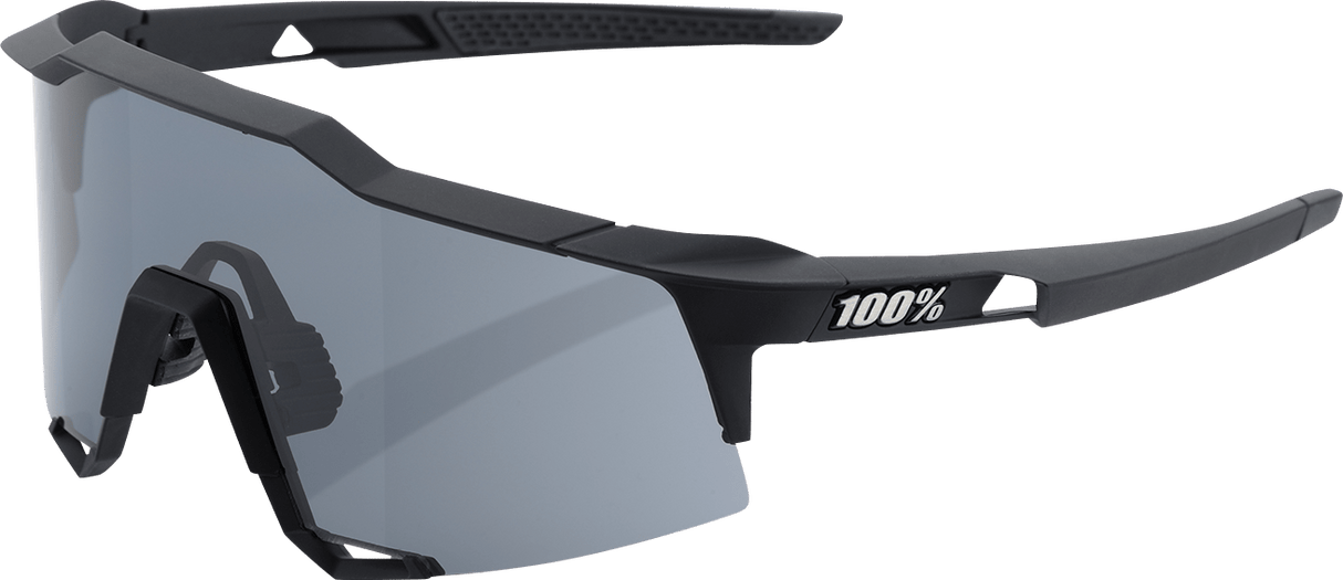 100% Speedcraft Sunglasses - Black - Smoke 60007-00001 - Electrek Moto