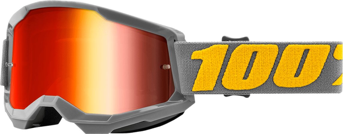 100% Strata 2 Goggles - Izipizi - Red Mirror 50028-00006 - Electrek Moto