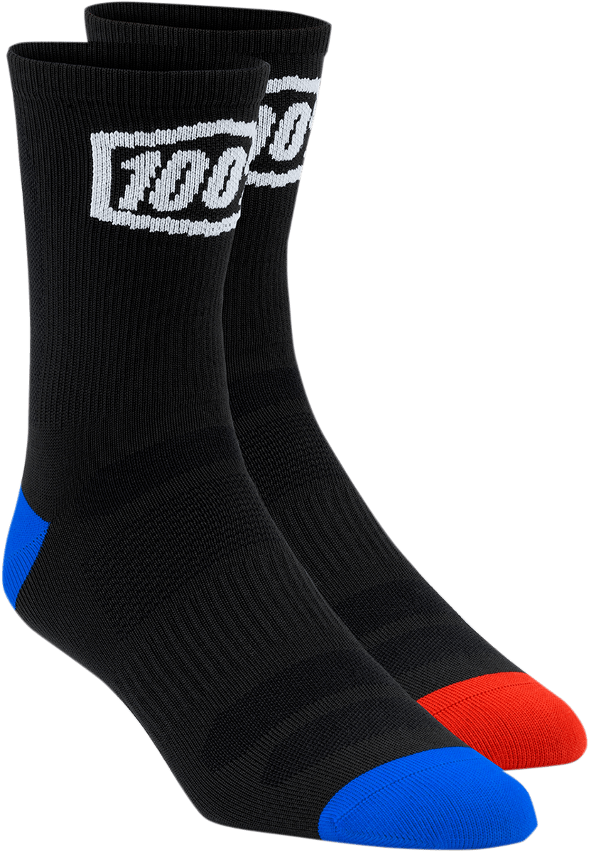100% Terrain Socks - Black - Large/XL 20049-00009 - Electrek Moto