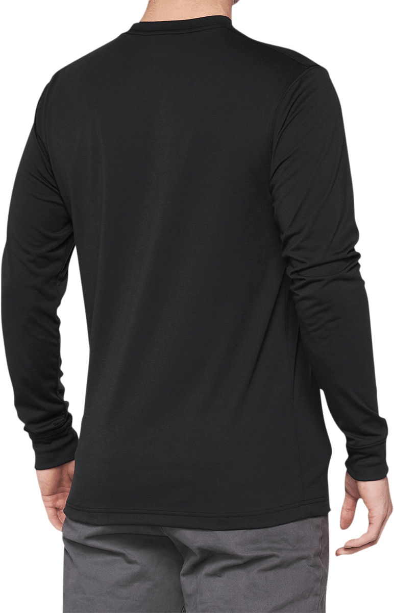 100% Throunn Long-Sleeve T-Shirt - Black - Small 35022-001-10 - Electrek Moto
