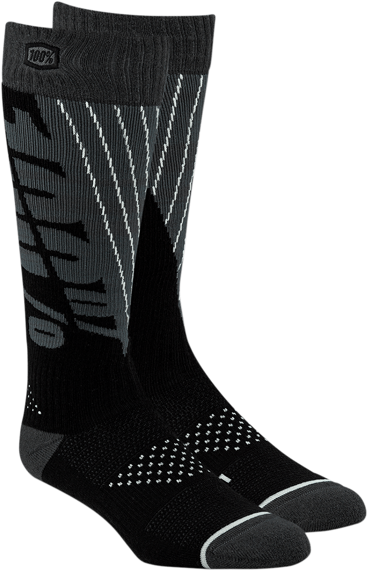 100% Torque Comfort Moto Socks - Black/Gray - Large/XL 24007-353-18 - Electrek Moto