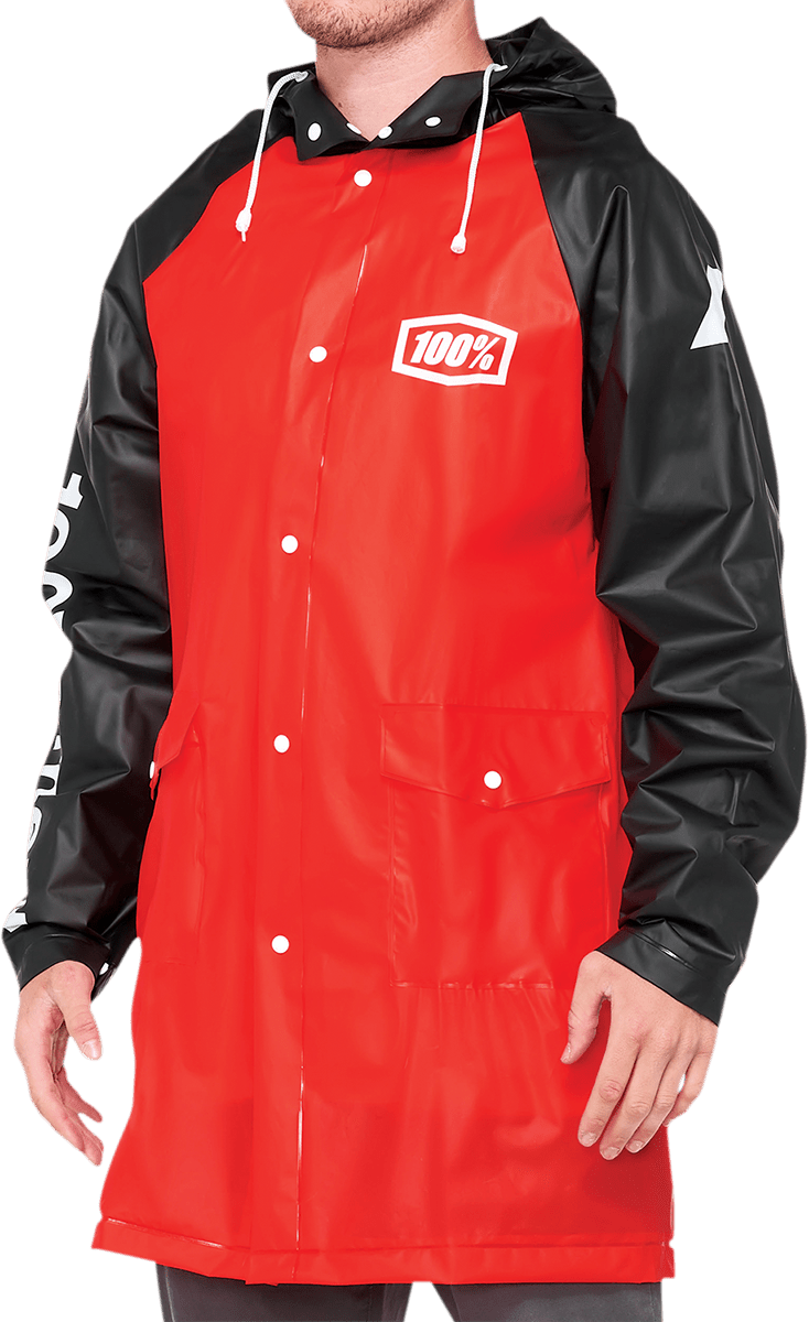 100% Torrent Raincoat - Red/Black - Small 20040-00005 - Electrek Moto