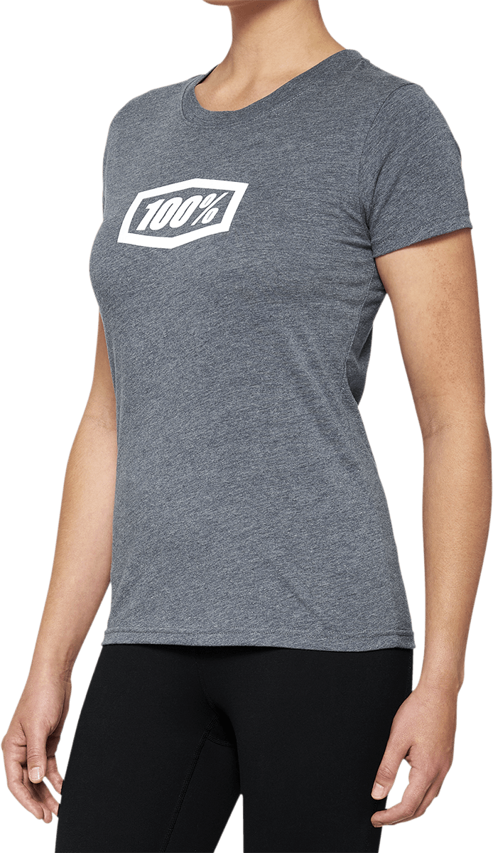 100% Women's Icon T-Shirt - Heather Gray - XL 20002-00007 - Electrek Moto