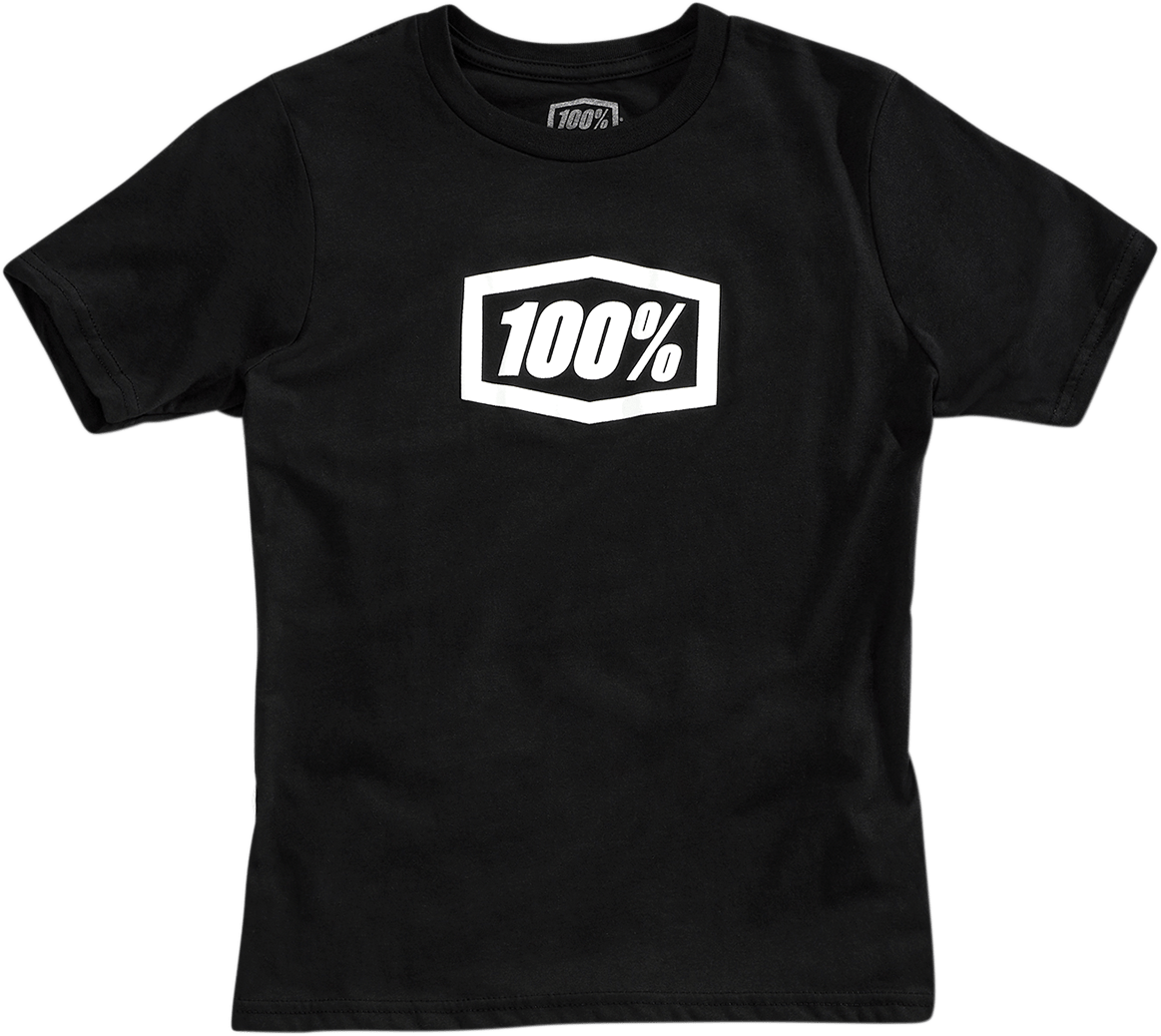 100% Youth Icon T-Shirt - Black - Large 20001-00006 - Electrek Moto
