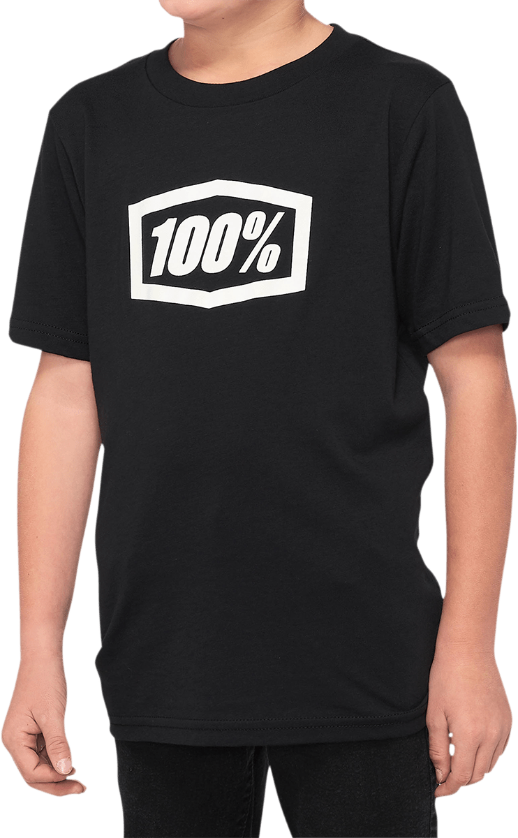 100% Youth Icon T-Shirt - Black - XL 20001-00007 - Electrek Moto
