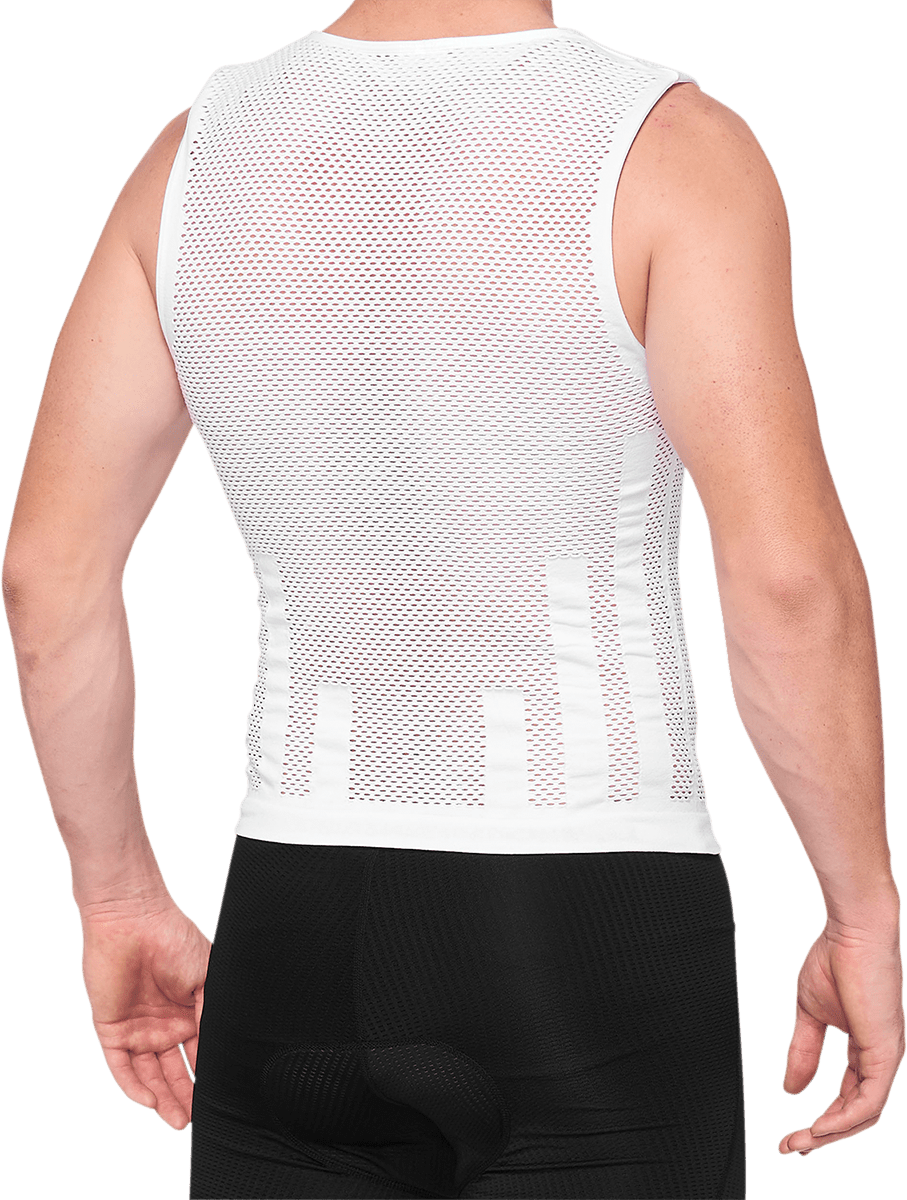 100% Zephyr Tank Jersey - White - Small/Medium 35502-000-17 - Electrek Moto