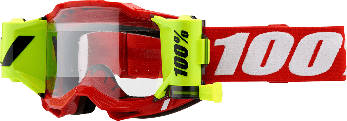 Accuri 2 Forecast Goggles - Neon Red - Clear - Electrek Moto