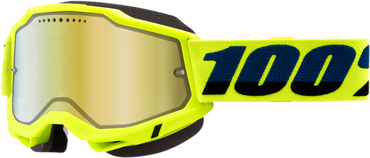 Accuri 2 Snow Goggles - Fluo Yellow - Gold Mirror - Electrek Moto