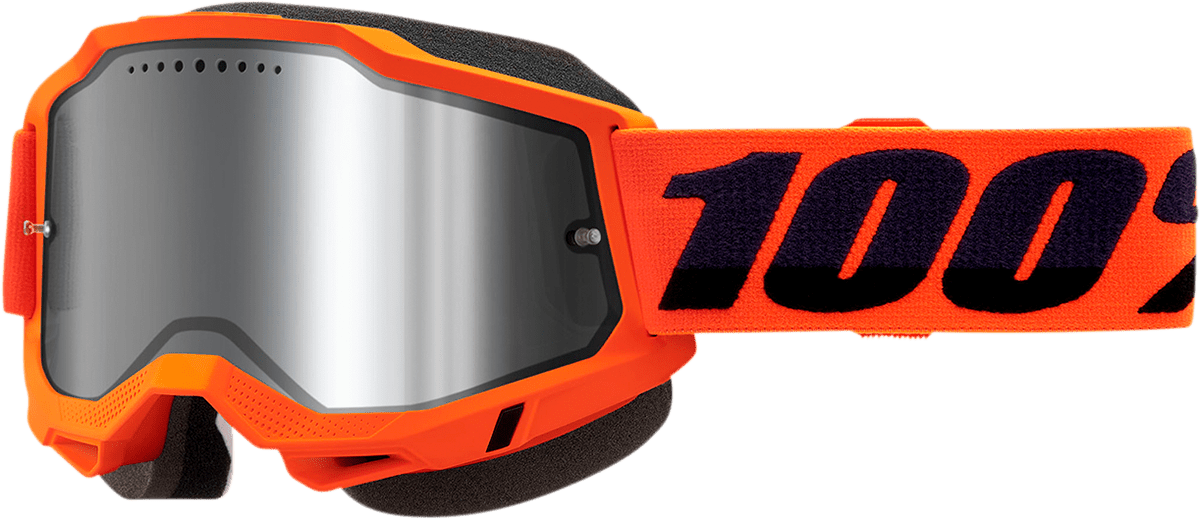 Accuri 2 Snow Goggles - Neon Orange - Silver Mirror - Electrek Moto
