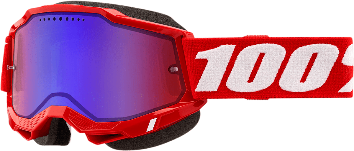 Accuri 2 Snow Goggles - Red - Red/Blue Mirror - Electrek Moto