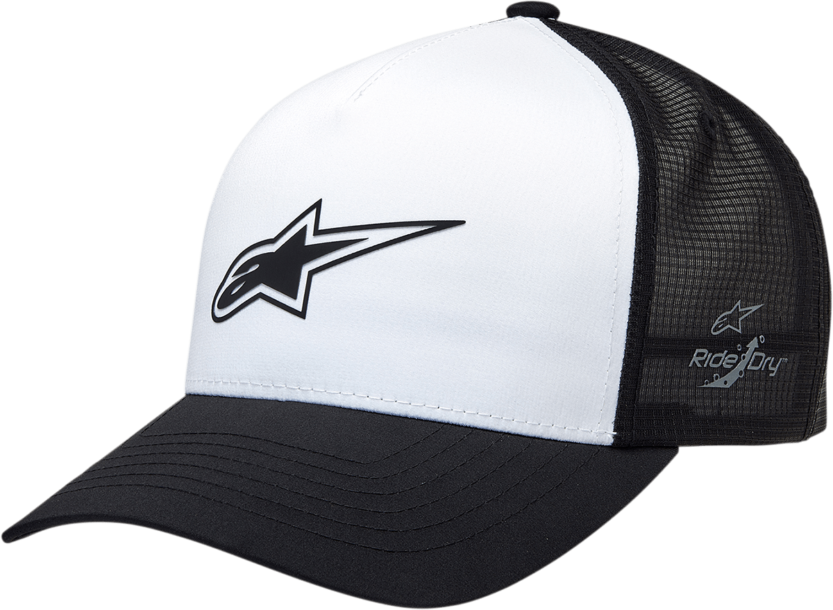 ALPINESTARS Advantage Tech Trucker Hat - Black/White - One Size 1212811601010OS - Electrek Moto