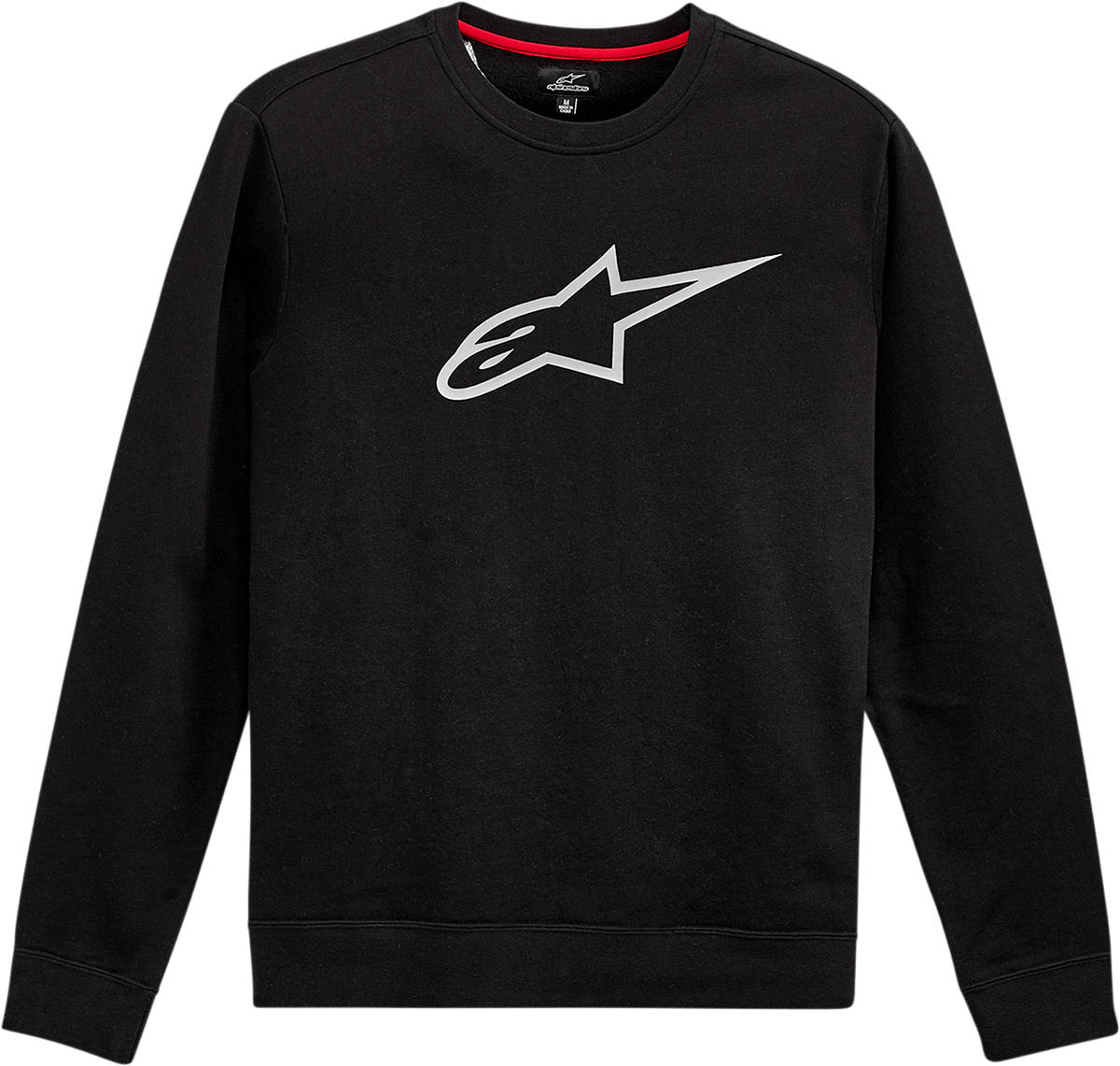 ALPINESTARS Ageless Crew Fleece - Black/Gray - Medium 1212513221011M - Electrek Moto