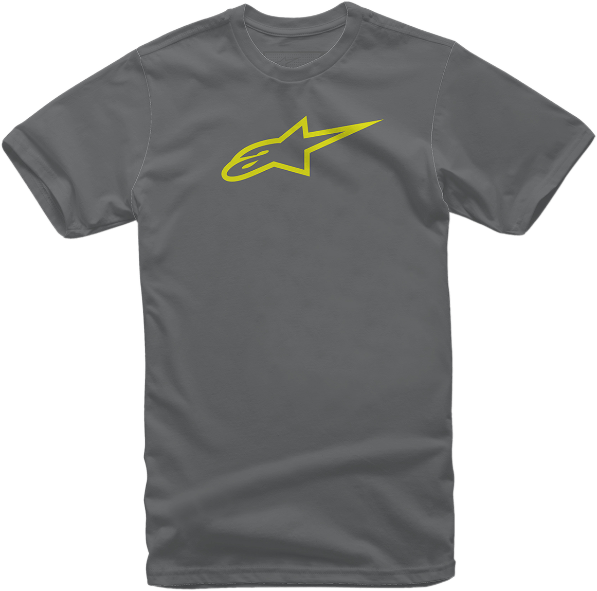 ALPINESTARS Ageless T-Shirt - Charcoal/Hi Vis Yellow - 2XL 10327203018552X - Electrek Moto