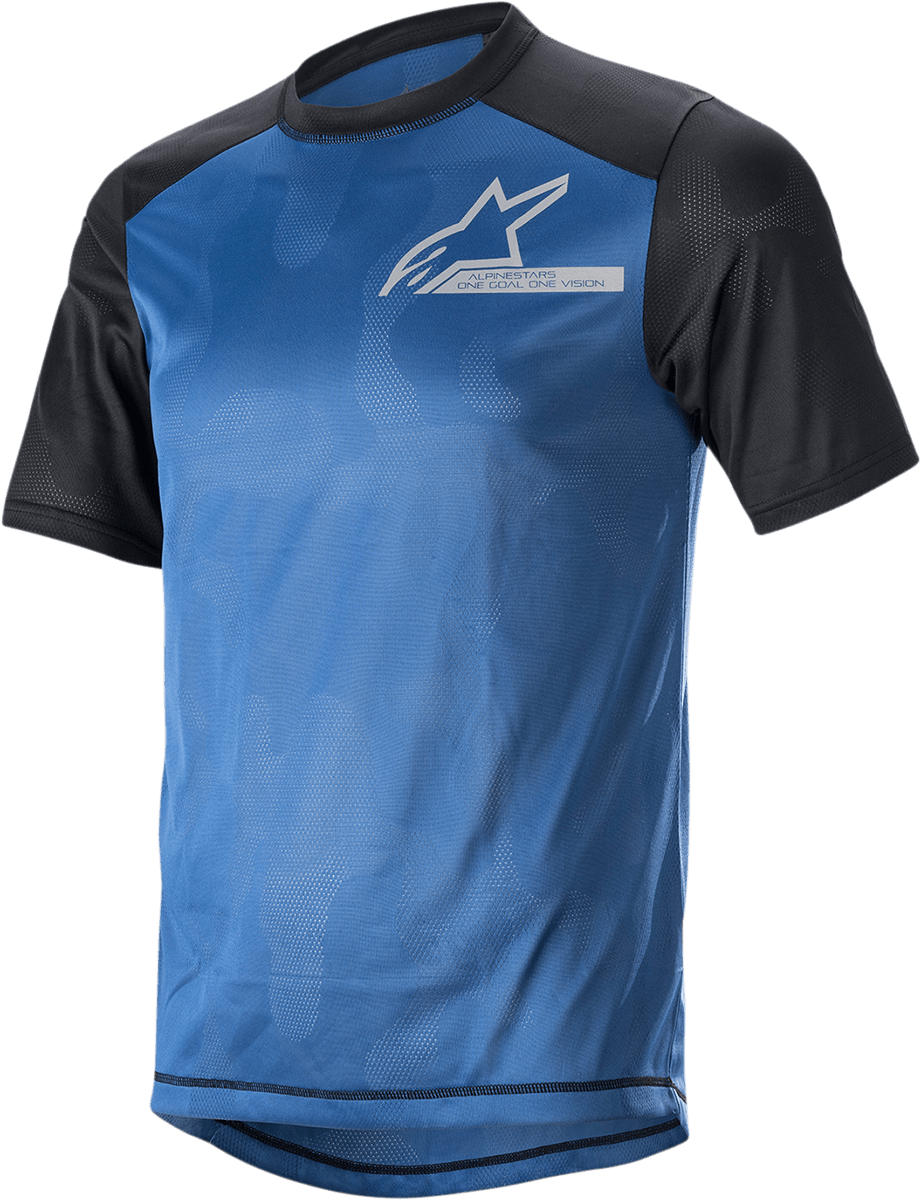 ALPINESTARS Alps 4.0 V2 Jersey - Short-Sleeve - Blue/Black/Silver - Large 1765922-7318-LG - Electrek Moto