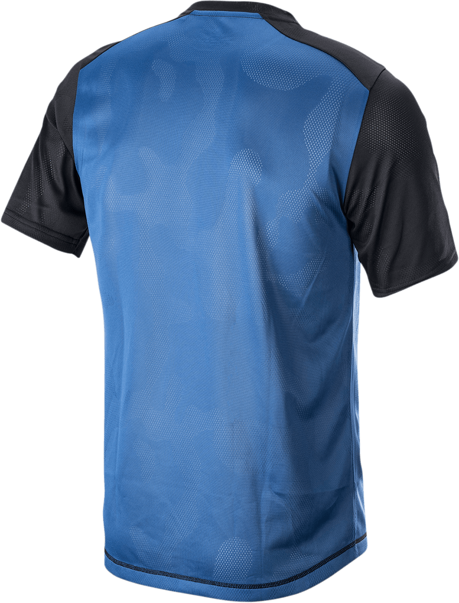 ALPINESTARS Alps 4.0 V2 Jersey - Short-Sleeve - Blue/Black/Silver - Medium 1765922-7318-MD - Electrek Moto