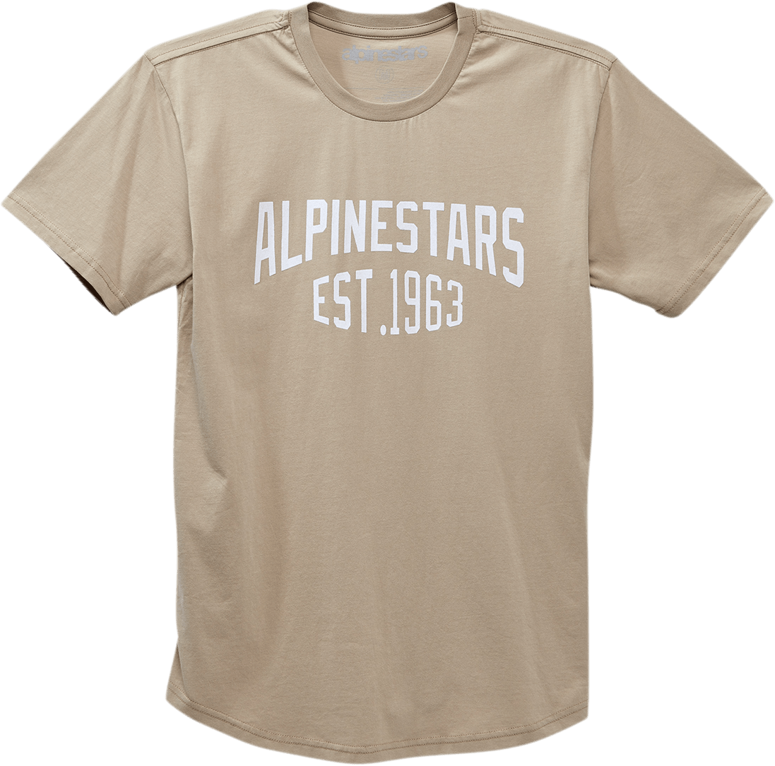 ALPINESTARS Arched Premium T-Shirt - Khaki - Medium 12307150889M - Electrek Moto