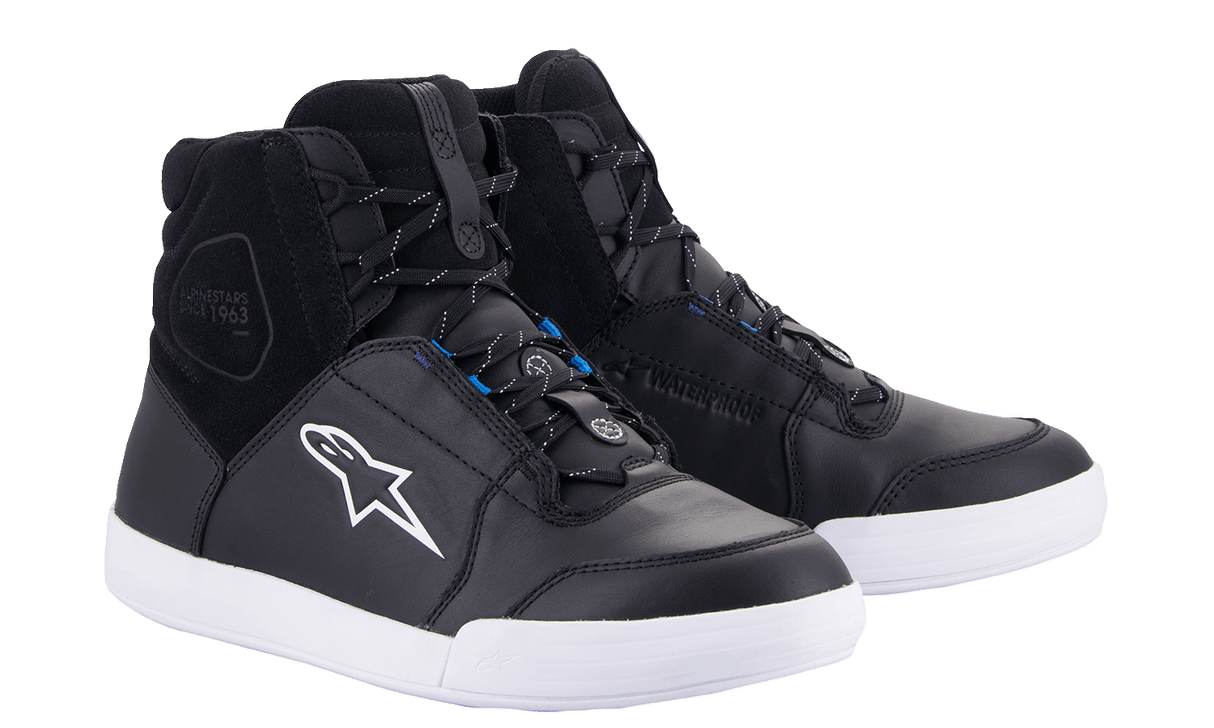 ALPINESTARS Chrome Shoes - Waterproof - Black/White - US 10 2543123-157-10 - Electrek Moto