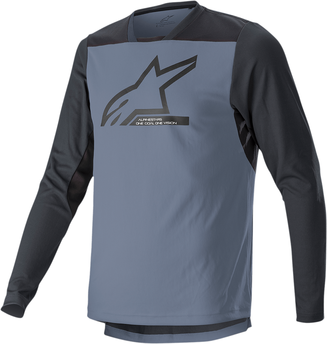 ALPINESTARS Drop 6.0 V2 Long - Sleeve Jersey - Black/Gray - Large 1766422 - 9291 - LG - Electrek Moto