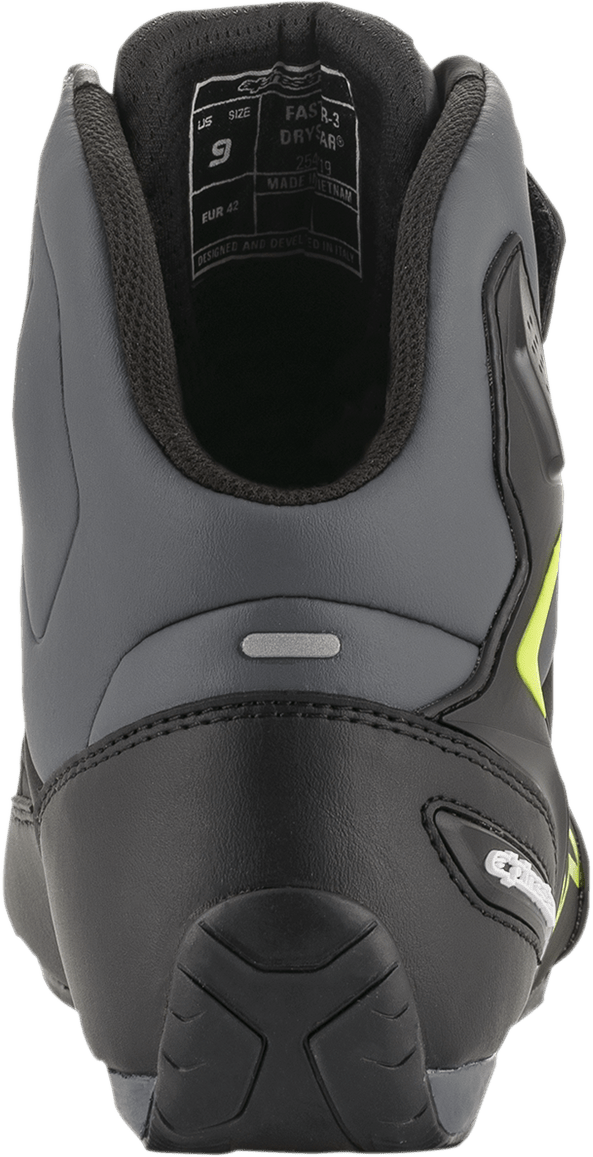 ALPINESTARS Faster - 3 Drystar? Shoes - Black/Gray/Yellow - US 13 2540719175 - 13 - Electrek Moto