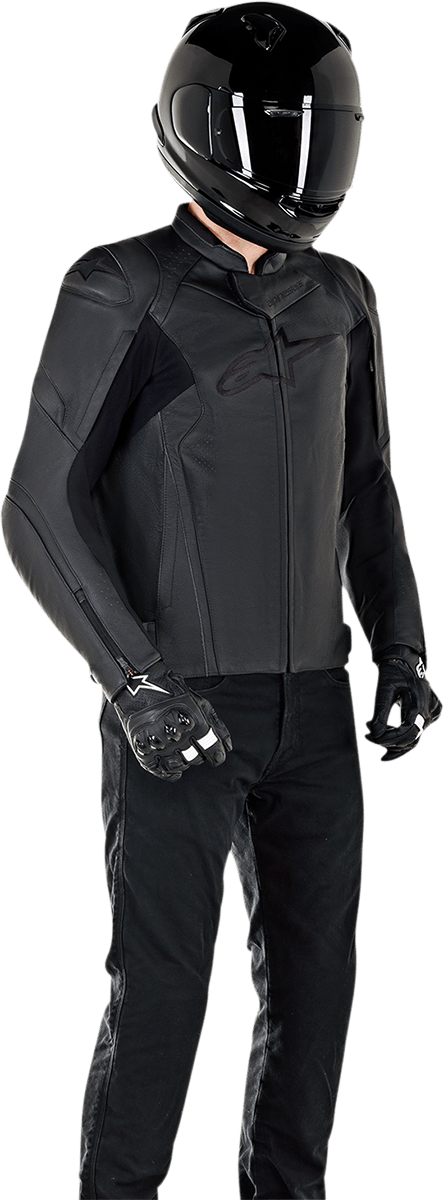 ALPINESTARS Faster v2 Leather Jacket - Black - US 48 / EU 58 3103521 - 1100 - 58 - Electrek Moto