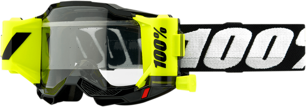 100% Accuri 2 Forecast Goggles - Black - Clear 50017-00001 - Electrek Moto