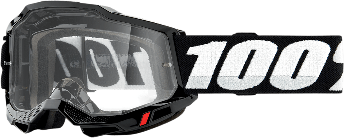 100% Accuri 2 Goggles - Black - Clear 50013-00001 - Electrek Moto