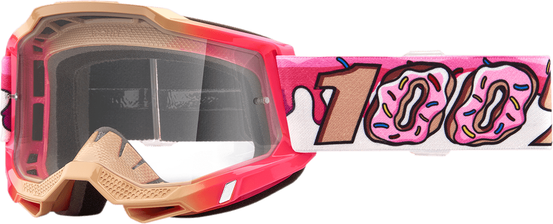 100% Accuri 2 Goggles - Donut - Clear 50013-00007 - Electrek Moto