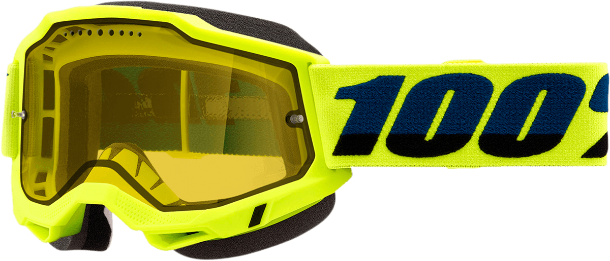 100% Accuri 2 Snow Goggles - Fluo Yellow - Yellow 50021-00003 - Electrek Moto