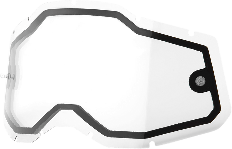 100% Accuri 2/Racecraft 2/Strata 2 Dual Lens - Clear 59080-00001 - Electrek Moto
