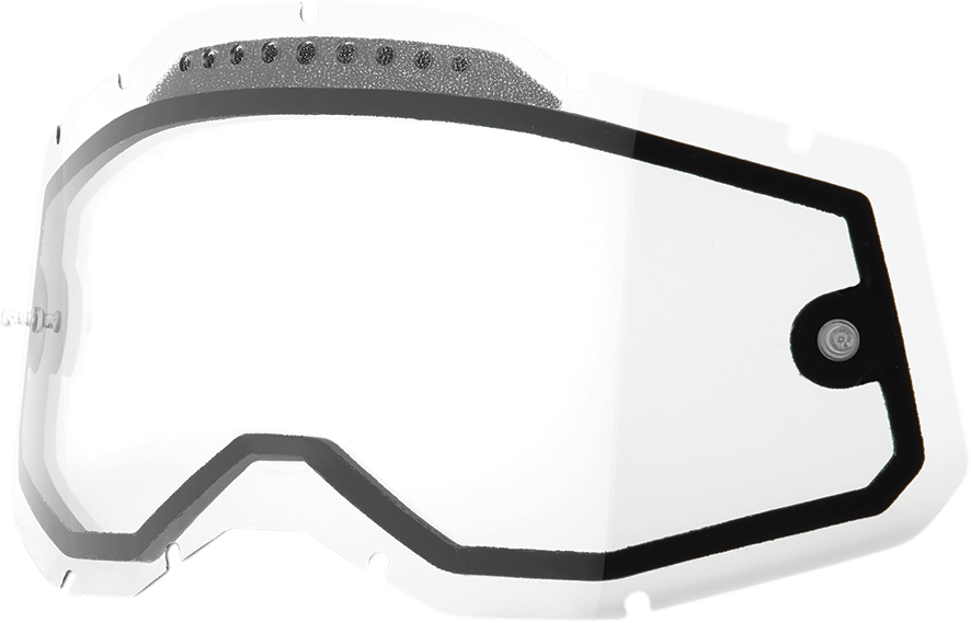 100% Accuri 2/Racecraft 2/Strata 2 Dual Lens - Vented - Clear 59082-00001 - Electrek Moto