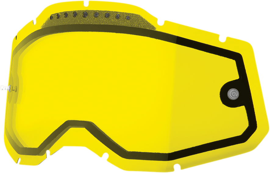 100% Accuri 2/Racecraft 2/Strata 2 Dual Lens - Vented - Yellow 59082-00003 - Electrek Moto