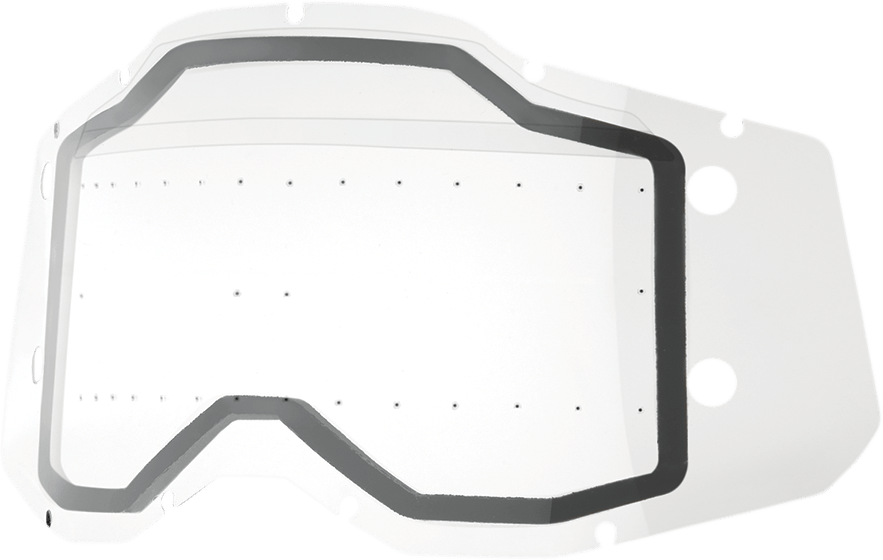 100% Accuri 2/Racecraft 2/Strata 2 Forecast Dual Lens - With Bumps - Clear 59101-00001 - Electrek Moto