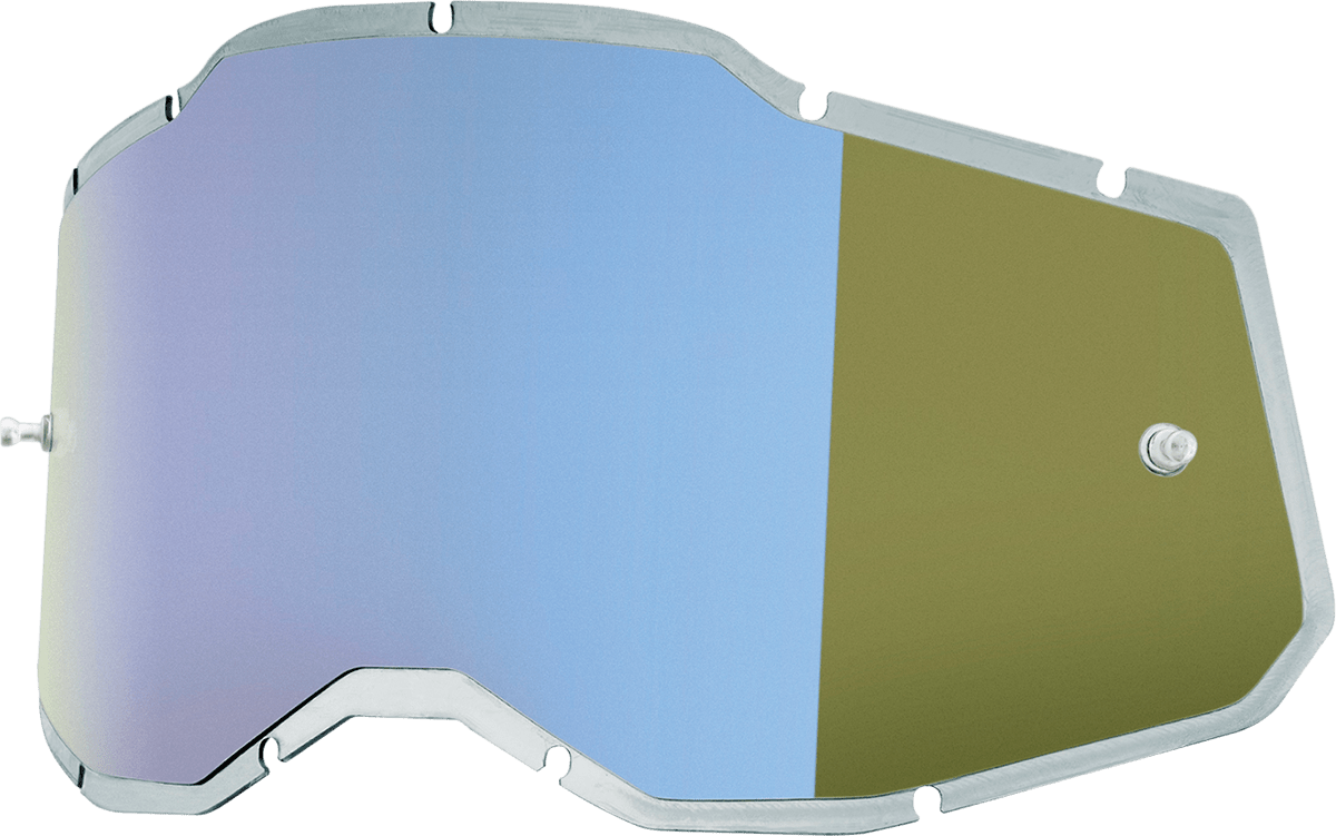 100% Accuri 2/Racecraft 2/Strata 2 Lens - Injected Blue Mirror 59091-00003 - Electrek Moto