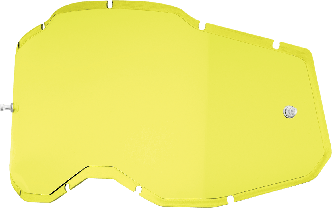 100% Accuri 2/Racecraft 2/Strata 2 Lens - Injected Yellow 59092-00003 - Electrek Moto