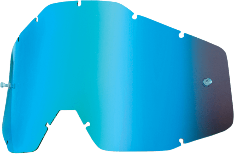 100% Accuri/Strata/Racecraft Lens - Blue Mirror 51002-002-02 - Electrek Moto