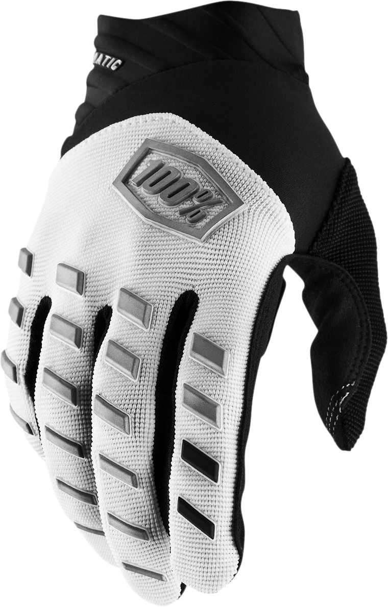 100% Airmatic Gloves - White - Large 10000-00032 - Electrek Moto