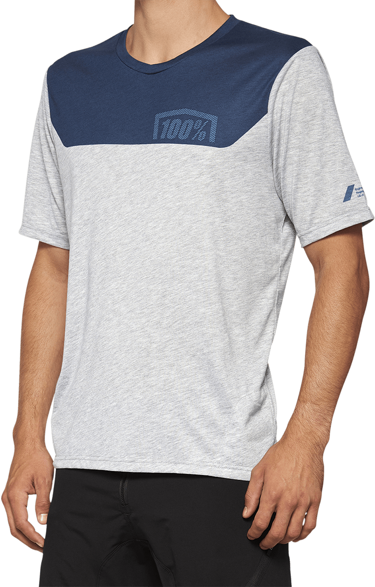 100% Airmatic Jersey - Short-Sleeve - Black/Charcoal - Small 40014-00000 - Electrek Moto