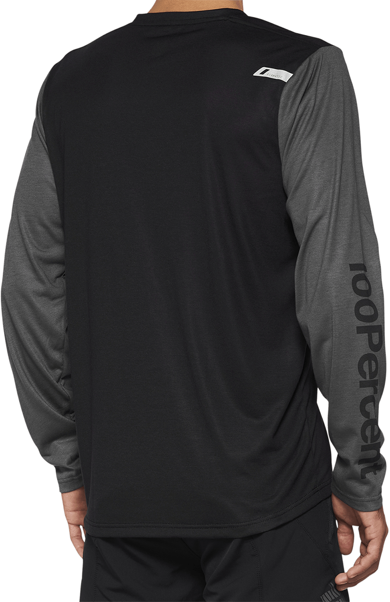 100% Airmatic Long-Sleeve Jersey - Black - Medium 40019-00001 - Electrek Moto