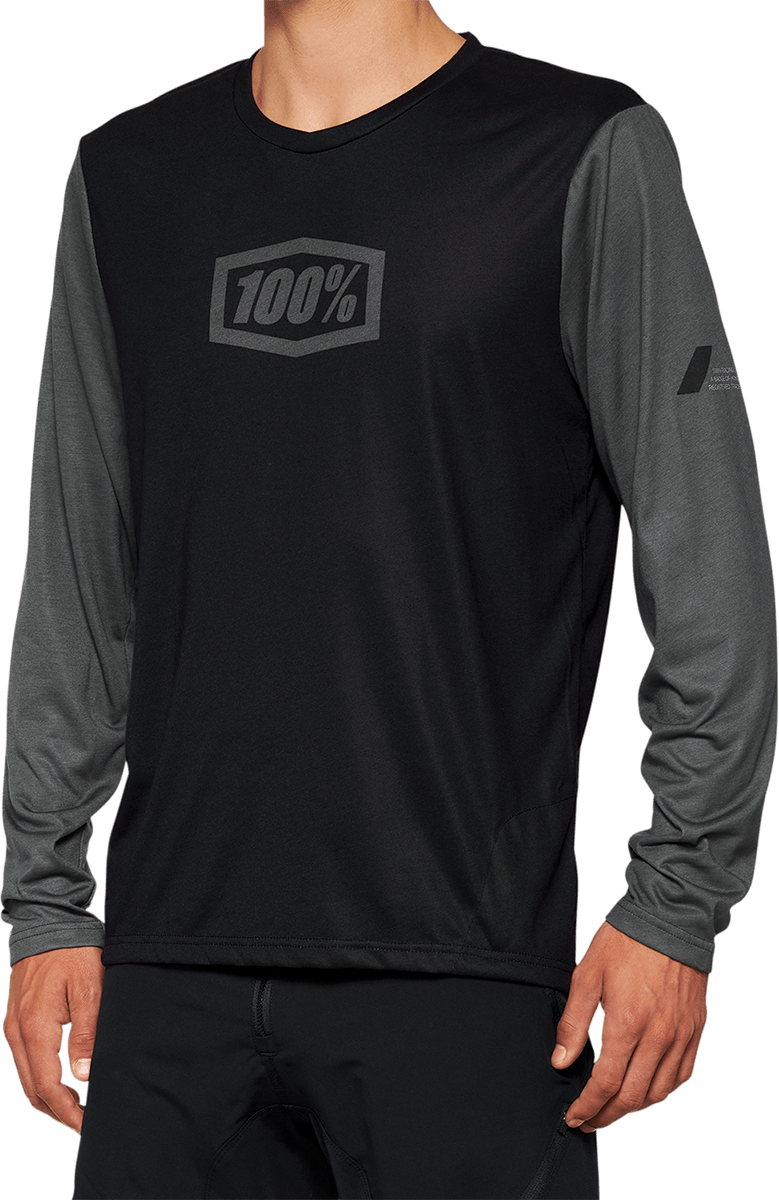 100% Airmatic Long-Sleeve Jersey - Black - Medium 40019-00001 - Electrek Moto