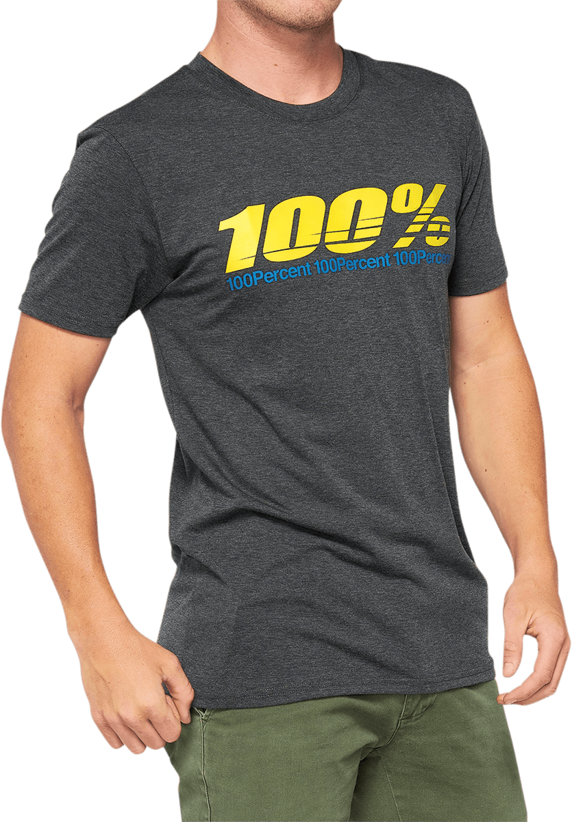 100% Argus Tech T-Shirt - Heather Charcoal - XL 35024-052-13 - Electrek Moto