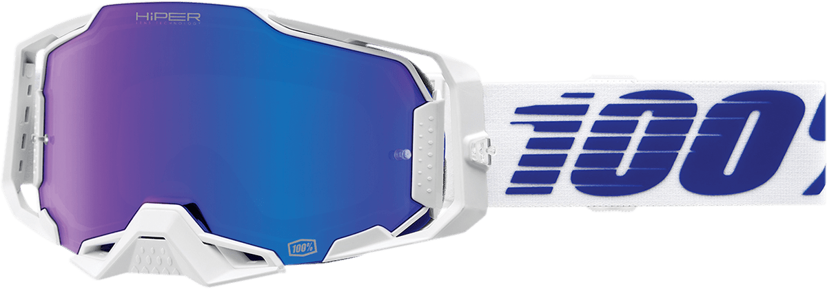 100% Armega Goggles - Izi - HiPER Blue Mirror 50003-00004 - Electrek Moto