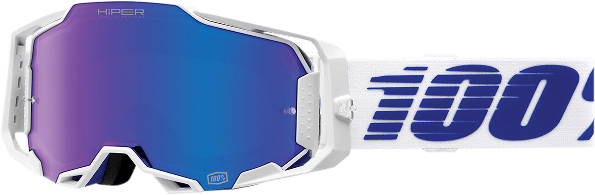 100% Armega Goggles - Izi - HiPER Blue Mirror 50003-00004 - Electrek Moto