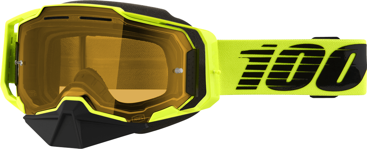 100% Armega Snow Goggles - Nuclear Citrus - Yellow 50007-00003 - Electrek Moto