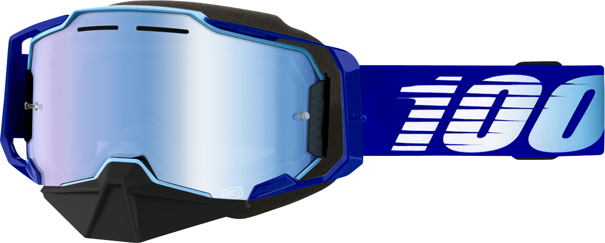 100% Armega Snow Goggles - Royal - Blue Mirror 50008-00004 - Electrek Moto
