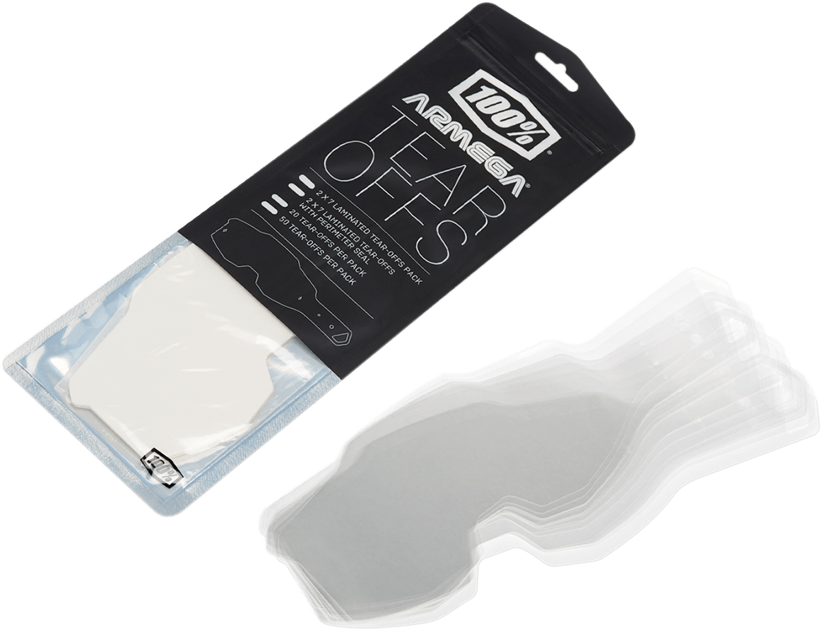 100% Armega Tear-Offs - 50 Pack 59057-00001 - Electrek Moto