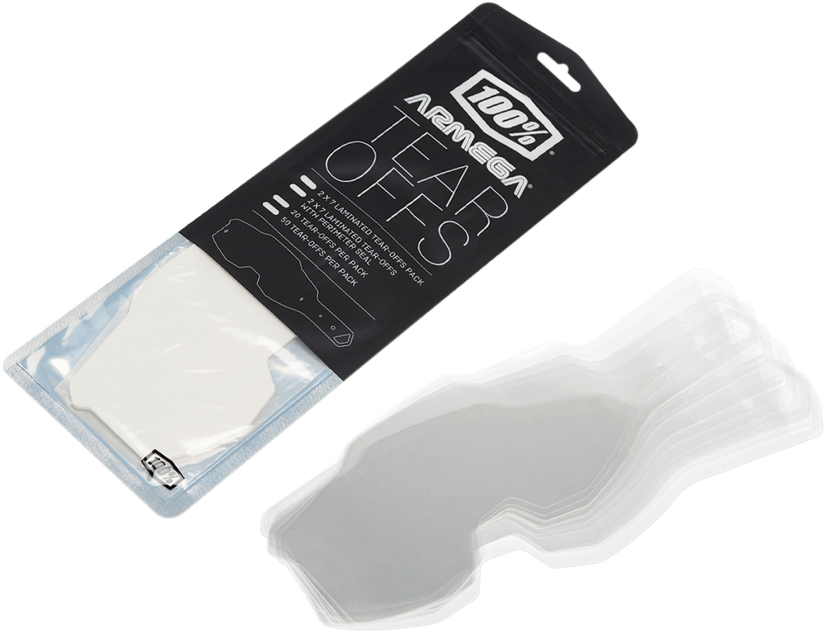 100% Armega Tear-Offs - Laminated - (2) 7 Packs 59059-00001 - Electrek Moto